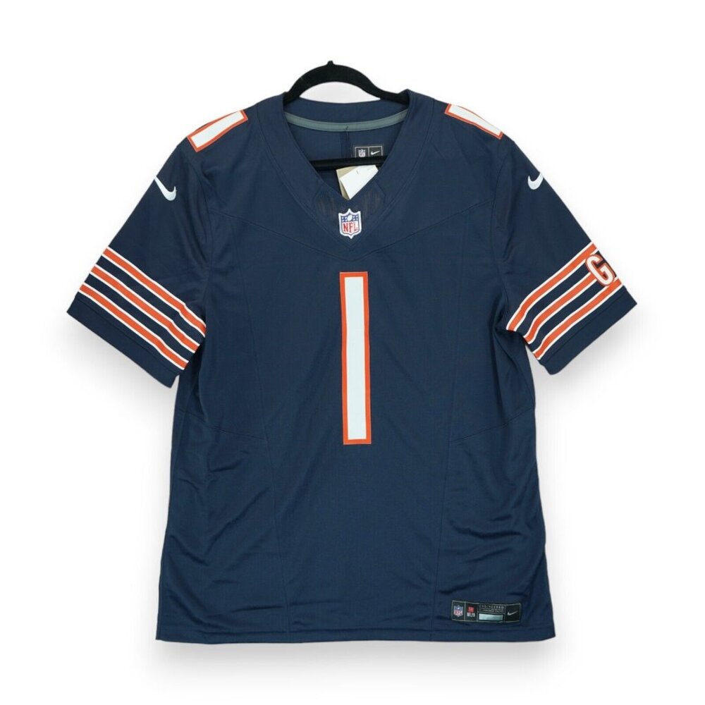 NWT Nike Justin Fields #1 Chicago Bears Men's Jersey 31NM-CCLH Men’s Large
